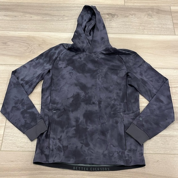LULULEMON DDRG Grey Dye Textured Tech Hoodie Pullover Men's Medium LIKE NEW - Picture 1 of 7